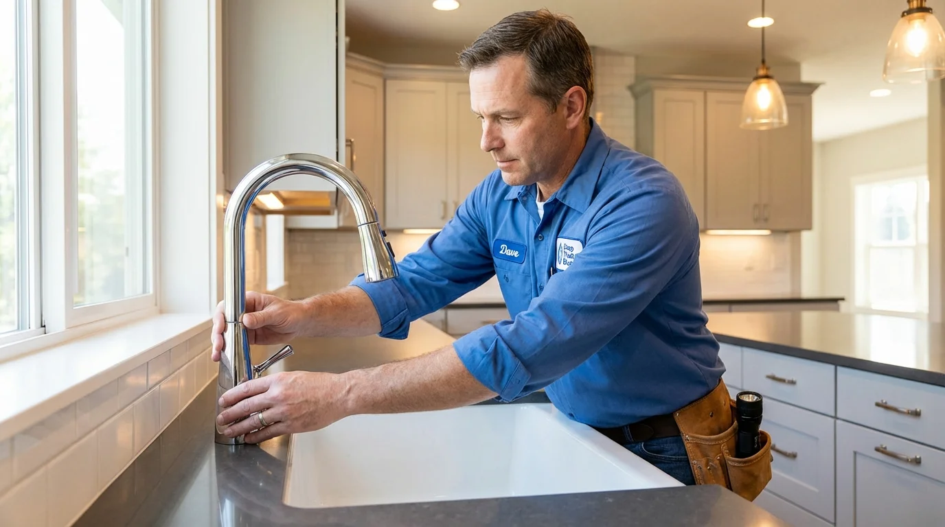 Kitchen faucet installation by Johns Plumbing LLC in Red Lake Falls
